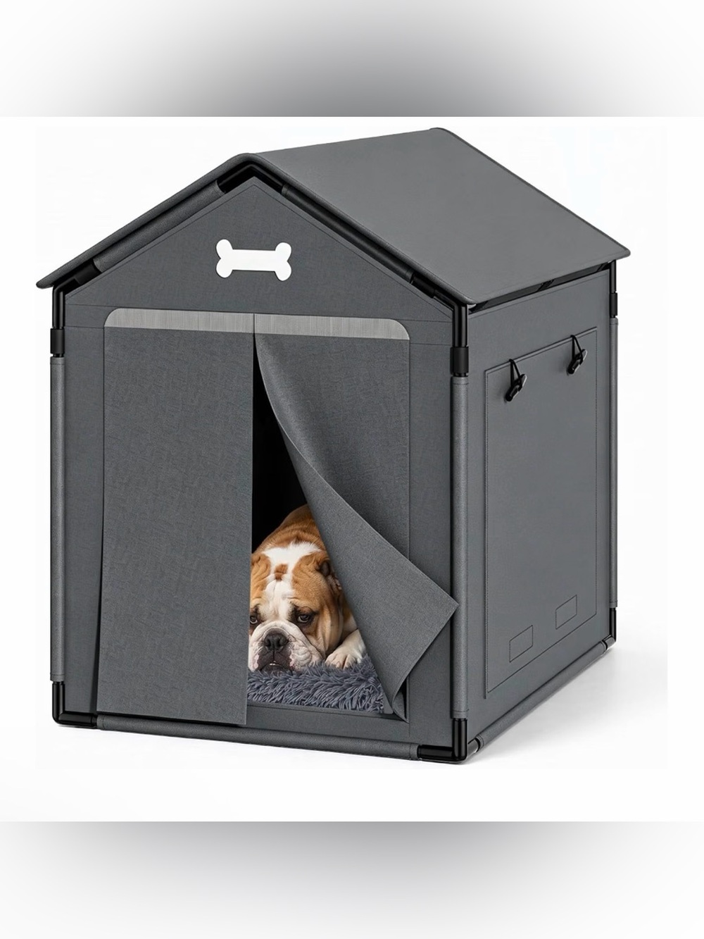 Large Indoor Dog House With Plush Cushion